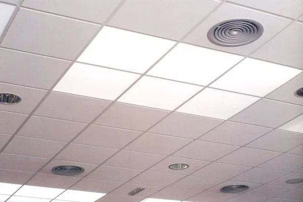 Ceiling tiles with recessed pot lights