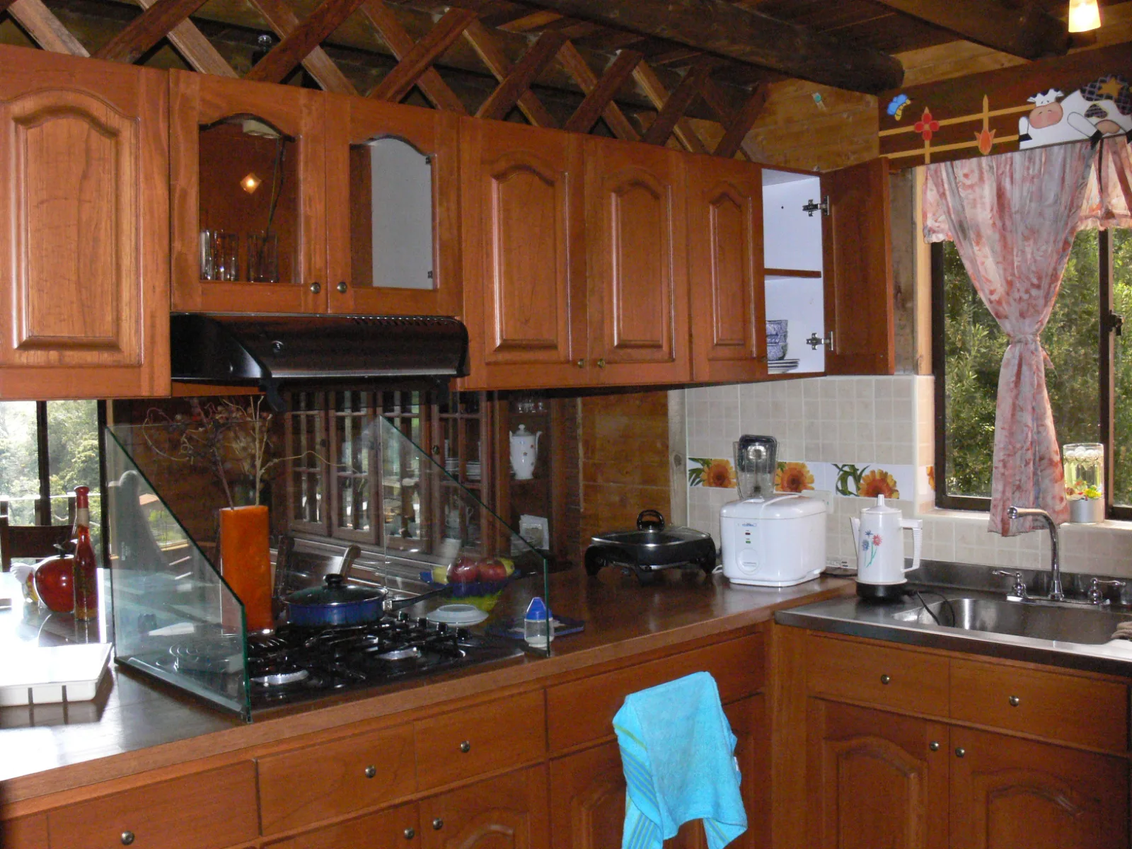 Custom wood kitchen cabinets